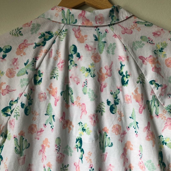 Laura Ashley cactus print nightshirt - size Large - Picture 12 of 16